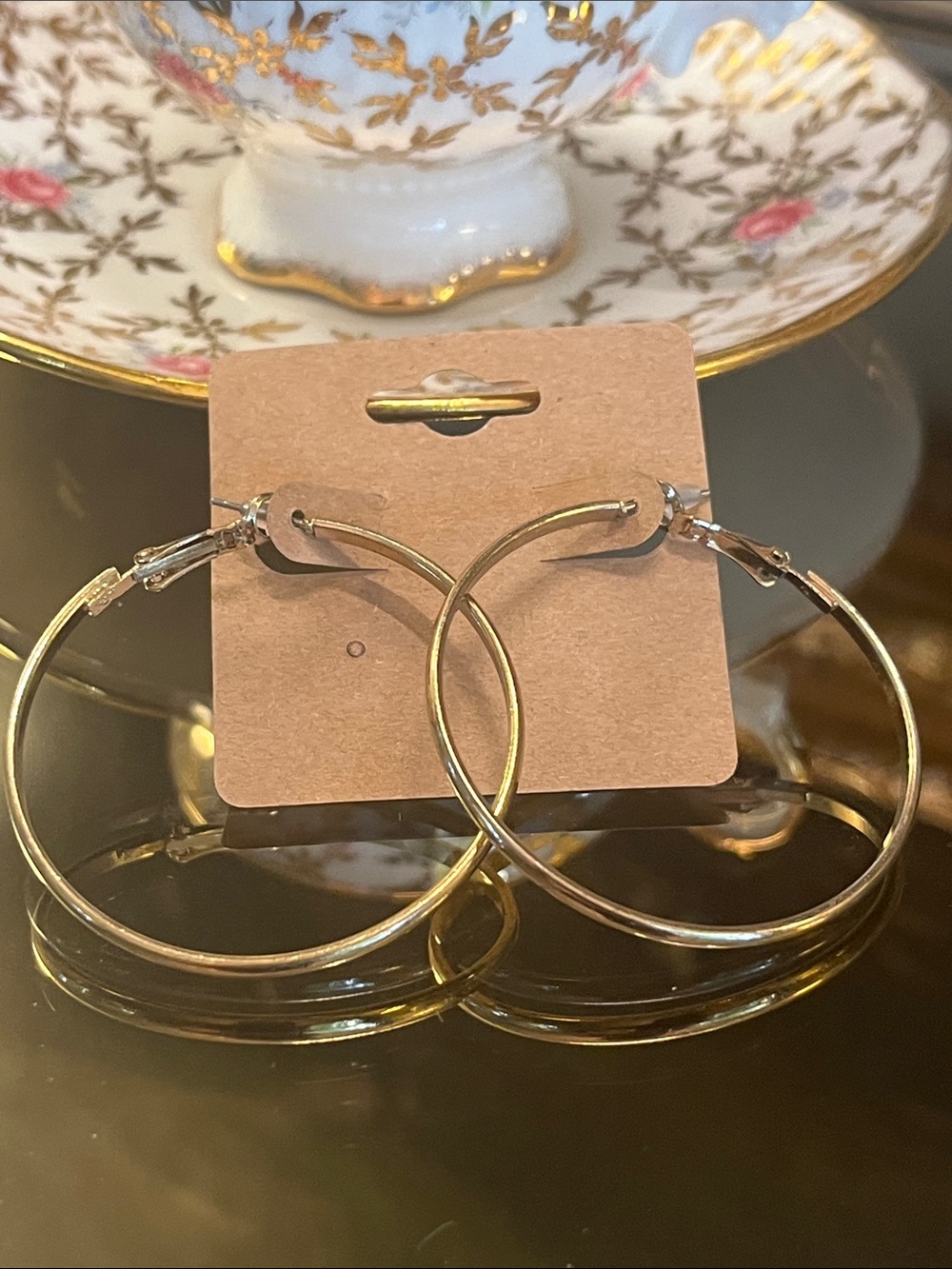 Thin Gold Hoop Earrings